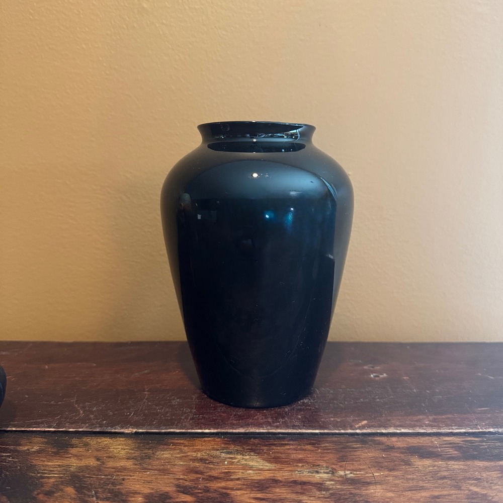 Glossy Black Vase Decor Home Decoration Modern Art Elegant‎ Display Piece